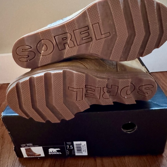 Sorel PDX Lace up Wedge Lexie Wedge Elk Tan Brown Grey 7.5 - Picture 11 of 12
